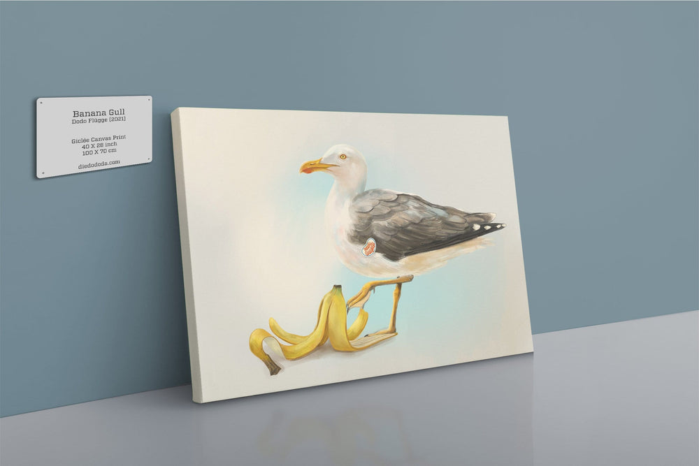 Banana Gull Giclée Canvas Print Sticky Beaks 28"x40"(70x100 cm) Canvas Print