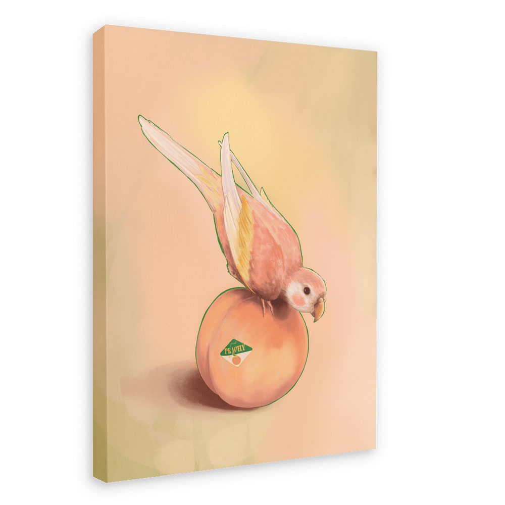 Peachy Parakeet Giclée Canvas Print Sticky Beaks 28"x40"(70x100 cm) Canvas Print