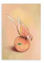 Peachy Parakeet Giclée Canvas Print Sticky Beaks 28"x40"(70x100 cm) Canvas Print