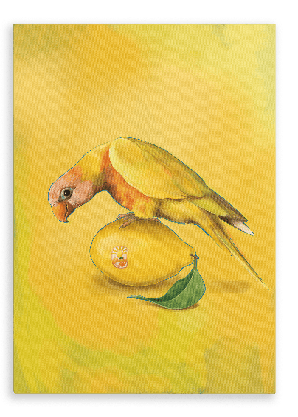 Lemon Lorikeet Giclée Canvas Print Sticky Beaks 28"x40"(70x100 cm) Canvas Print