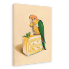Caique On Cake Canvas Print Sticky Beaks 28"x40"(70x100 cm) Canvas Print