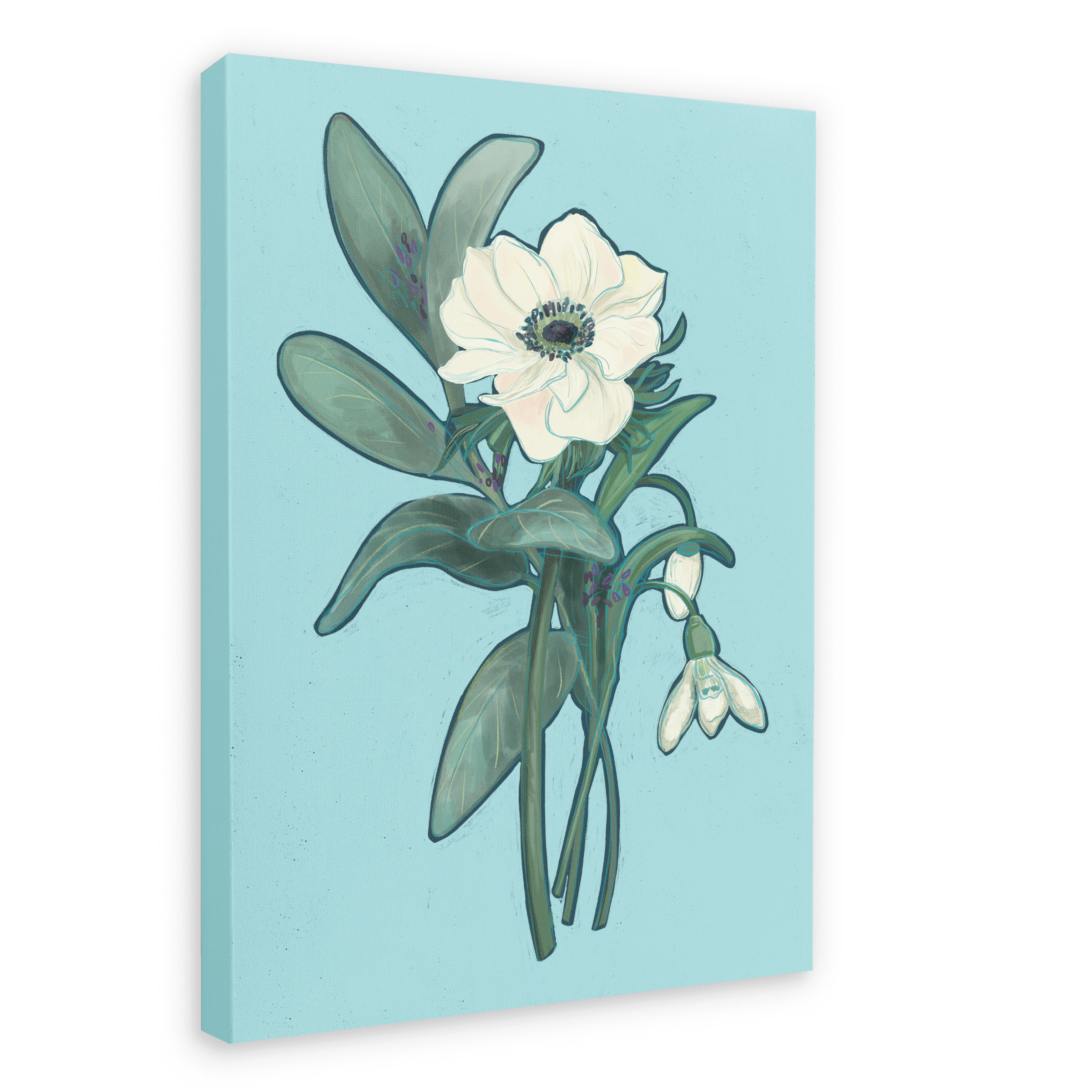 January Canvas Print Birthday Blooms 28"x40"(70x100 cm) Canvas Print