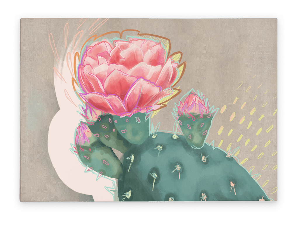 Prickly In Pink Canvas Print Heat Flares 28"x40"(70x100 cm) Canvas Print