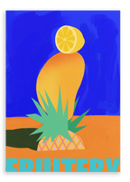 Fruitery Totem Blue Canvas Print Intercontinental Fruitery 28"x40"(70x100 cm) Canvas Print