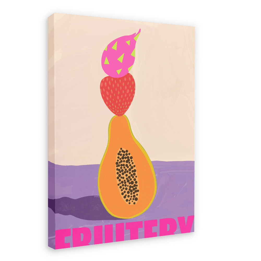 Fruitery Totem Pink Canvas Print Intercontinental Fruitery 28"x40"(70x100 cm) Canvas Print