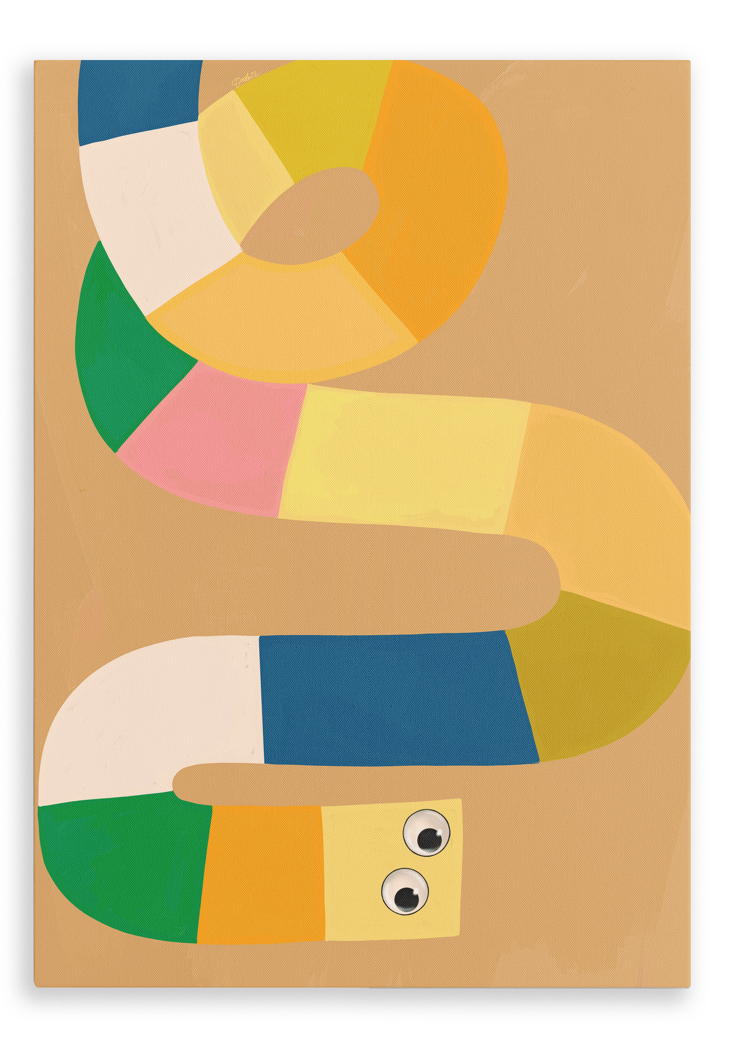 Jellysnakes Lemon Twist Giclée Canvas Print Jellysnakes 28"x40"(70x100 cm) Canvas Print