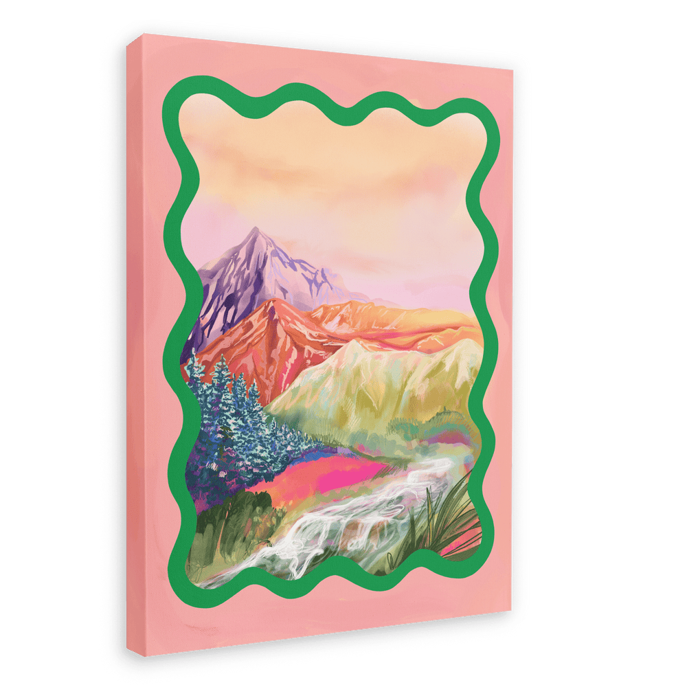 Pastel Peaks Giclée Canvas Print Kitsch Kanaveral 28"x40"(70x100 cm) Canvas Print