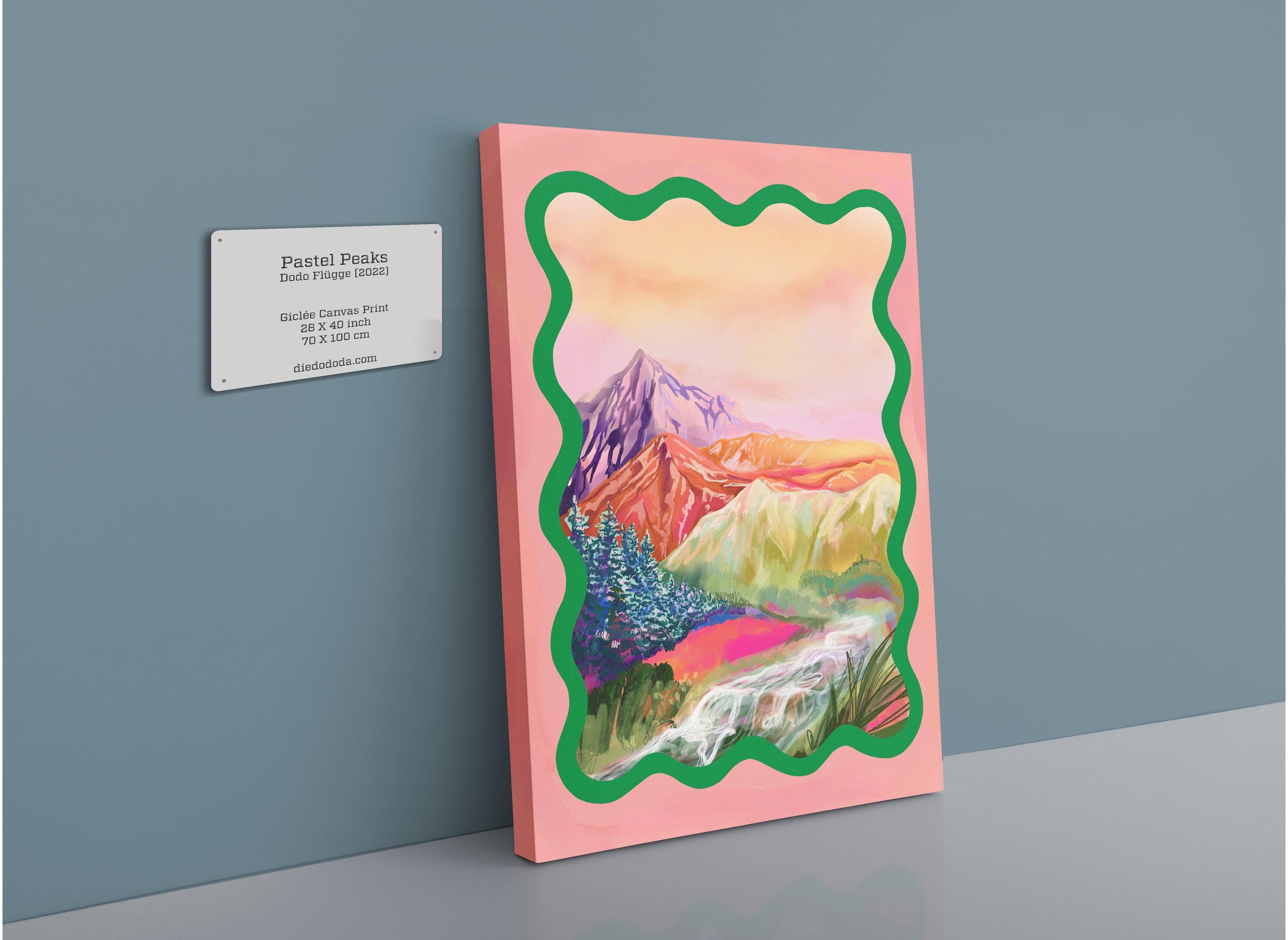 Pastel Peaks Giclée Canvas Print Kitsch Kanaveral 28"x40"(70x100 cm) Canvas Print