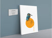 Kingfisher Canvas Print Drippy Birds 28"x40"(70x100 cm) Canvas Print