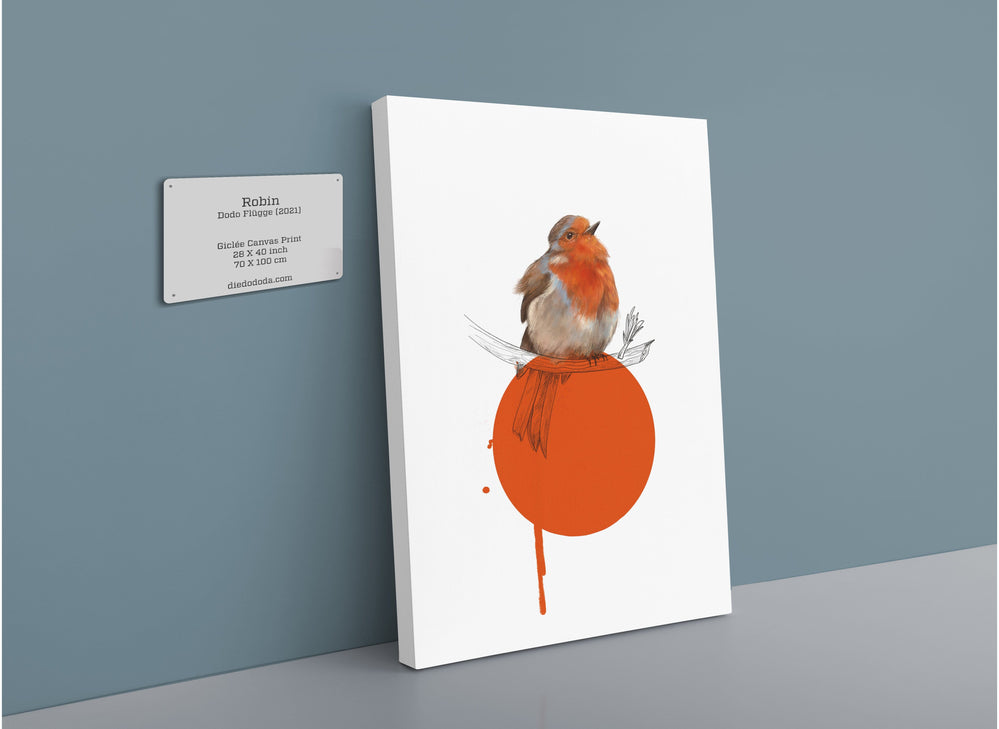 Robin Canvas Print Drippy Birds 28"x40"(70x100 cm) Canvas Print