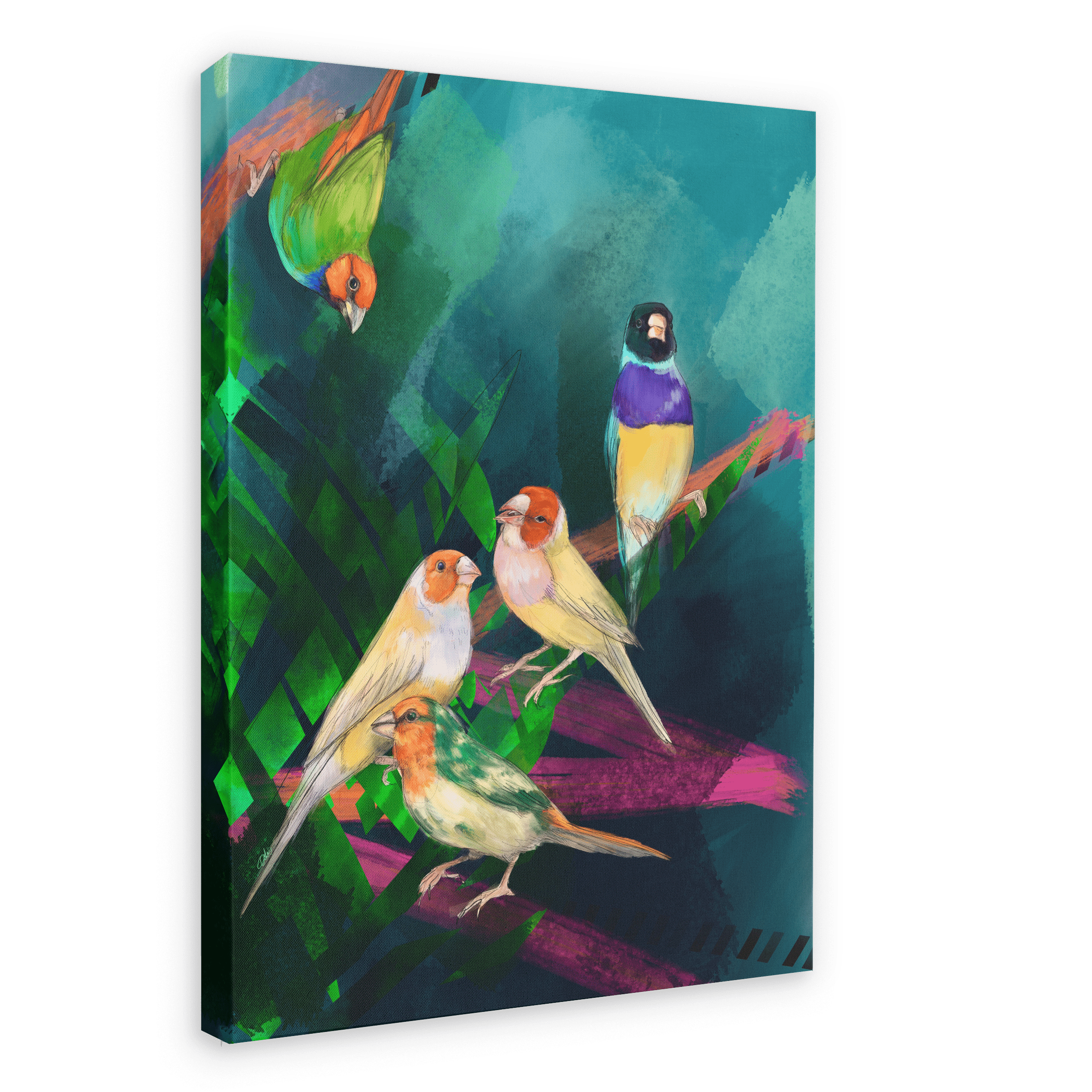 A Fandango Of Finches Canvas Print The Gathering 28
