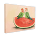 Watermelon Lovebirds Canvas Print The Gathering 28"x40"(70x100 cm) Canvas Print