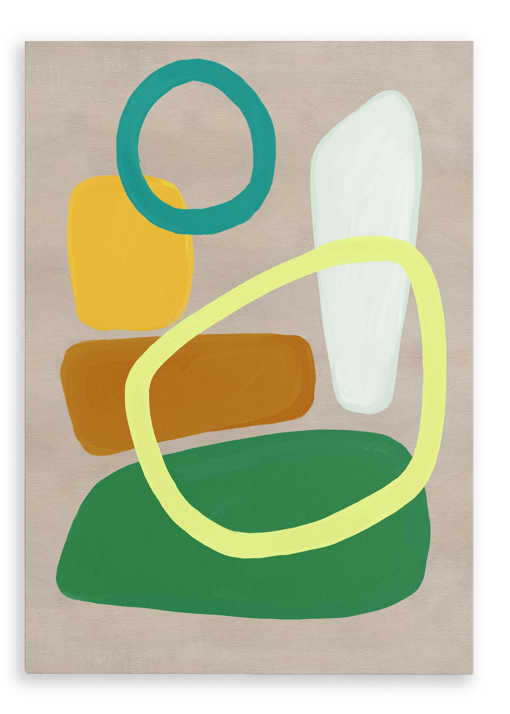 Pebble Dash Green Canvas Print Pebble Dash 28"x40"(70x100 cm) Canvas Print