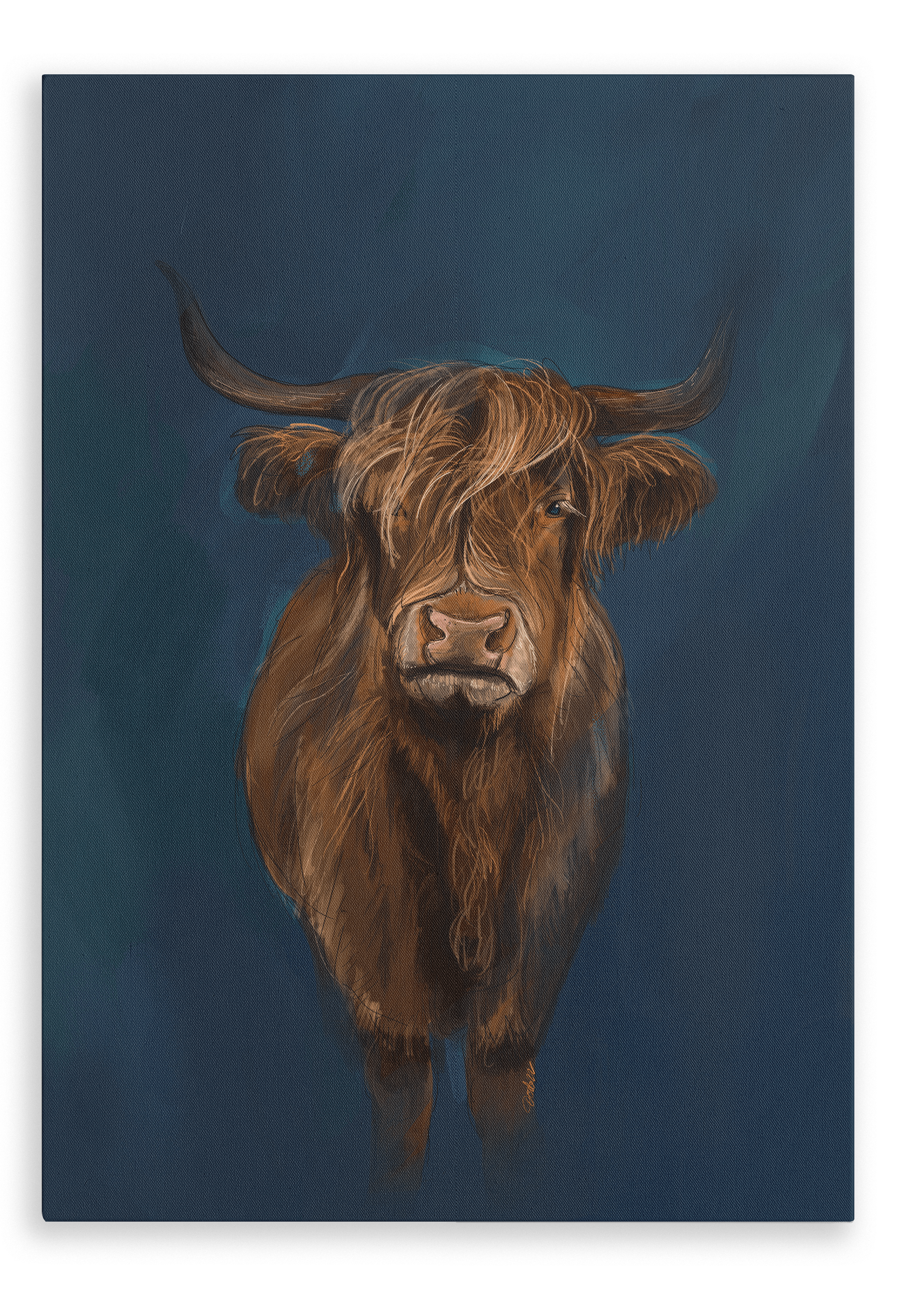 Kyloe Giclée Canvas Print Food Fur & Feathers 28"x40"(70x100 cm) Canvas Print