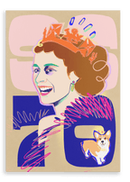 Queen Lizzy Canvas Print Collage Corner 28"x40"(70x100 cm) Canvas Print