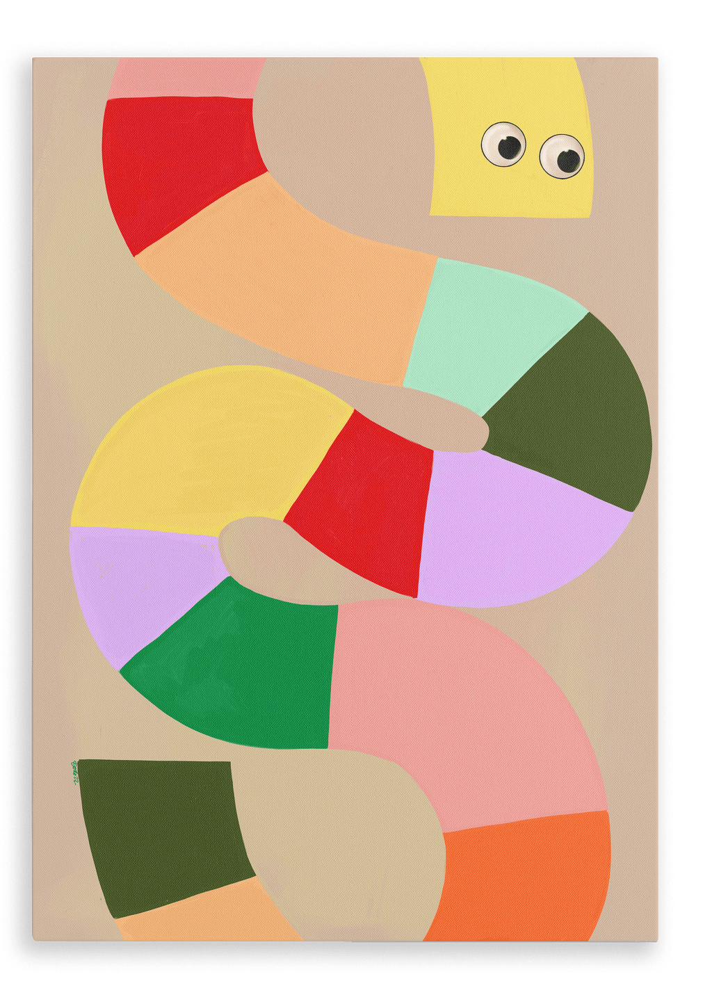 Jellysnakes Tropical Tang Giclée Canvas Print Jellysnakes 28"x40"(70x100 cm) Canvas Print