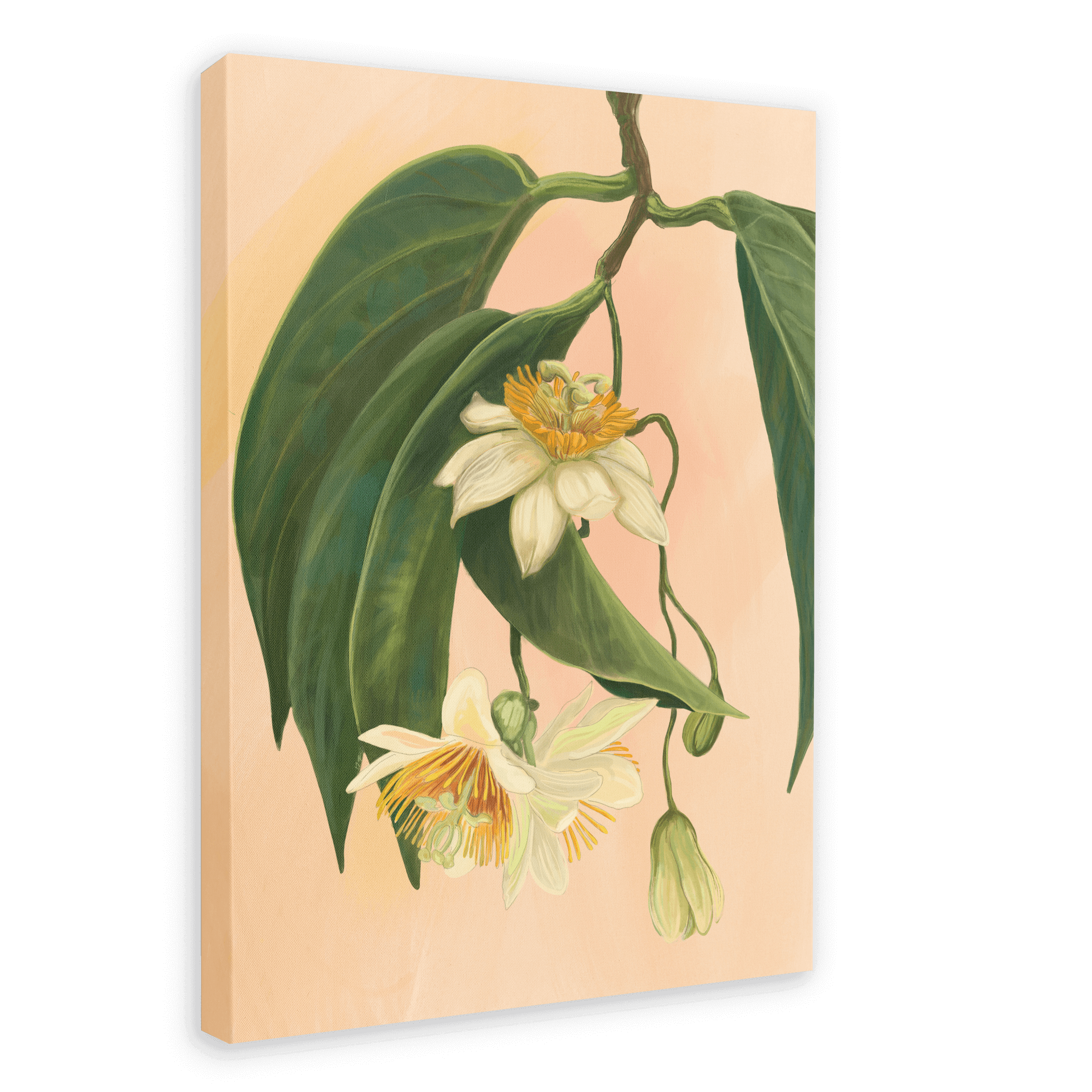 Passionflower Canvas Print Tree Flowers 28"x40"(70x100 cm) Canvas Print
