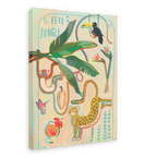 Fête De La Jungle Matte Canvas Print Aventures Des Créatures 28"x40"(70x100 cm) Canvas Print