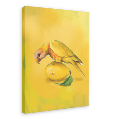 Lemon Lorikeet Giclée Canvas Print Sticky Beaks 28"x40"(70x100 cm) Canvas Print