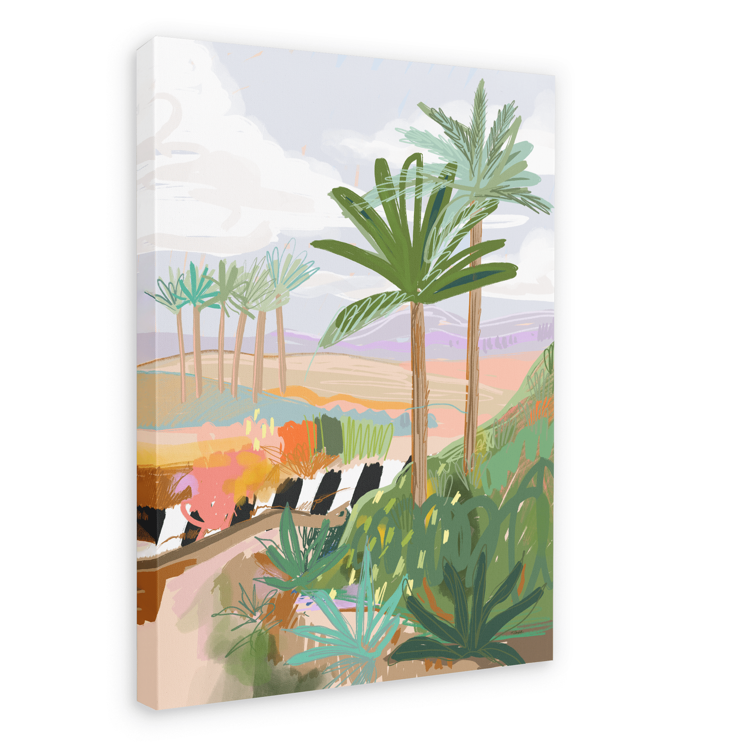 Morning Walk Giclée Canvas Print Palmy Days 28