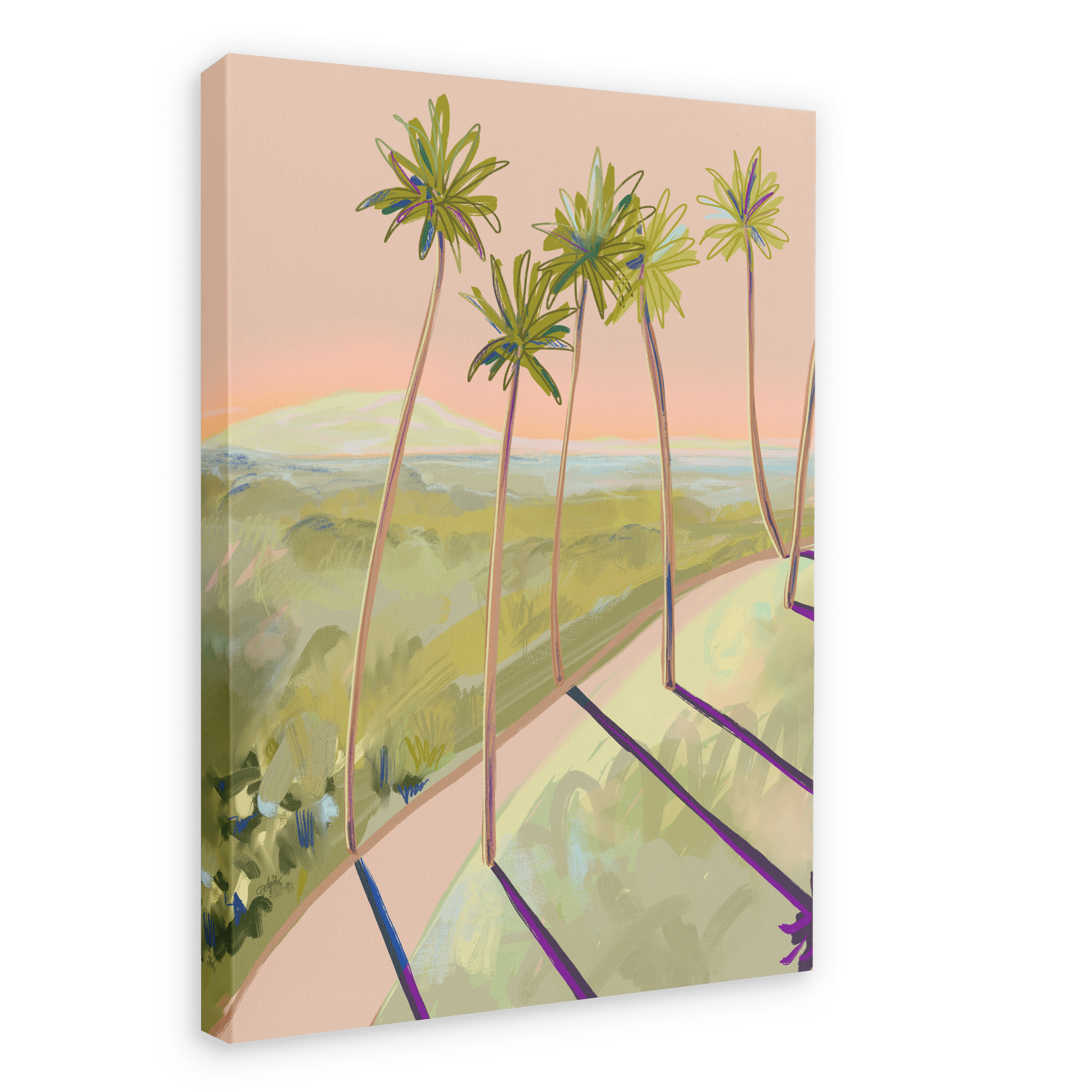 Peachy Vantage Giclée Canvas Print Palmy Days 28