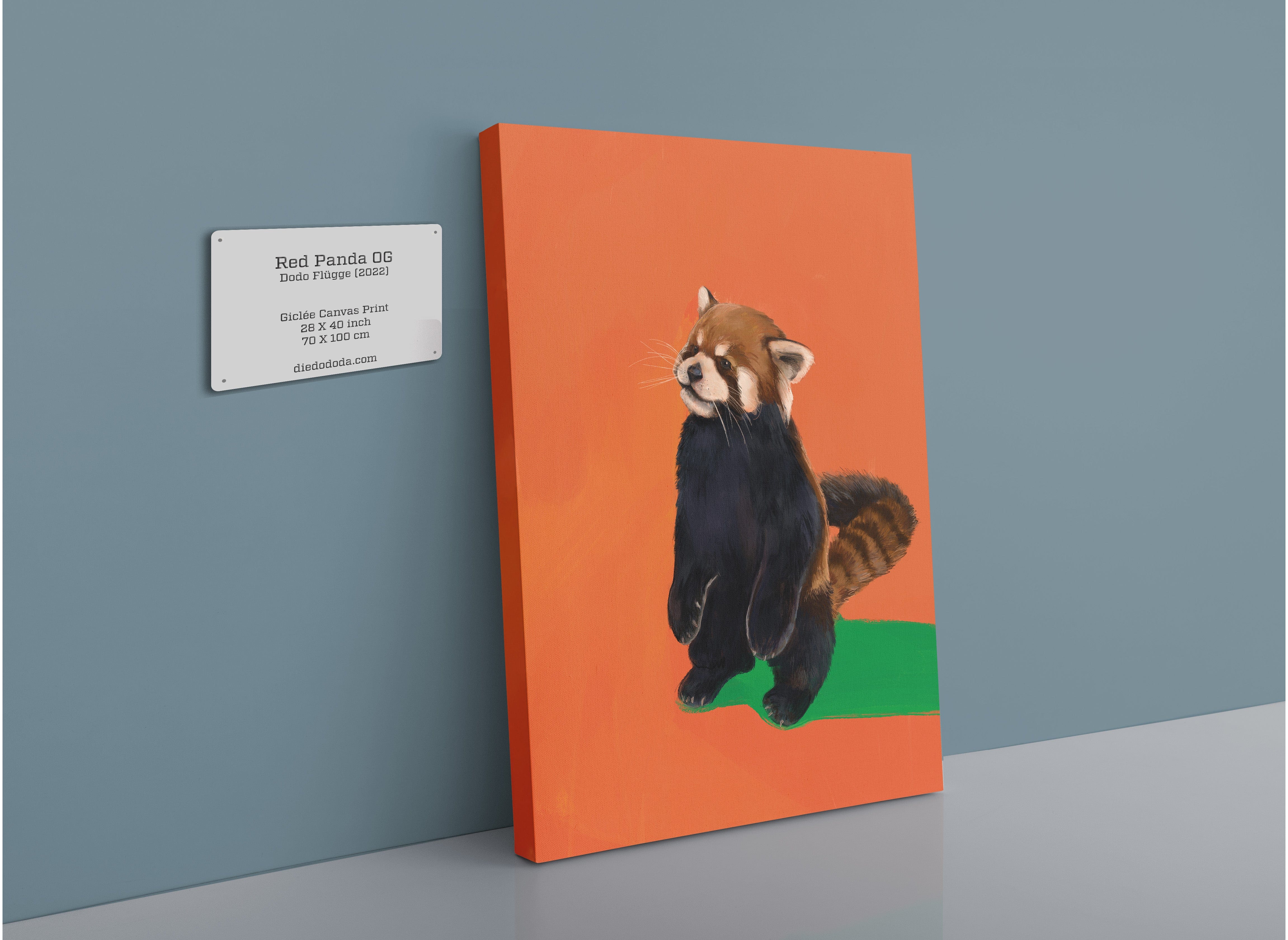 Red Panda OG Canvas Print Food Fur & Feathers 28"x40"(70x100 cm) Canvas Print
