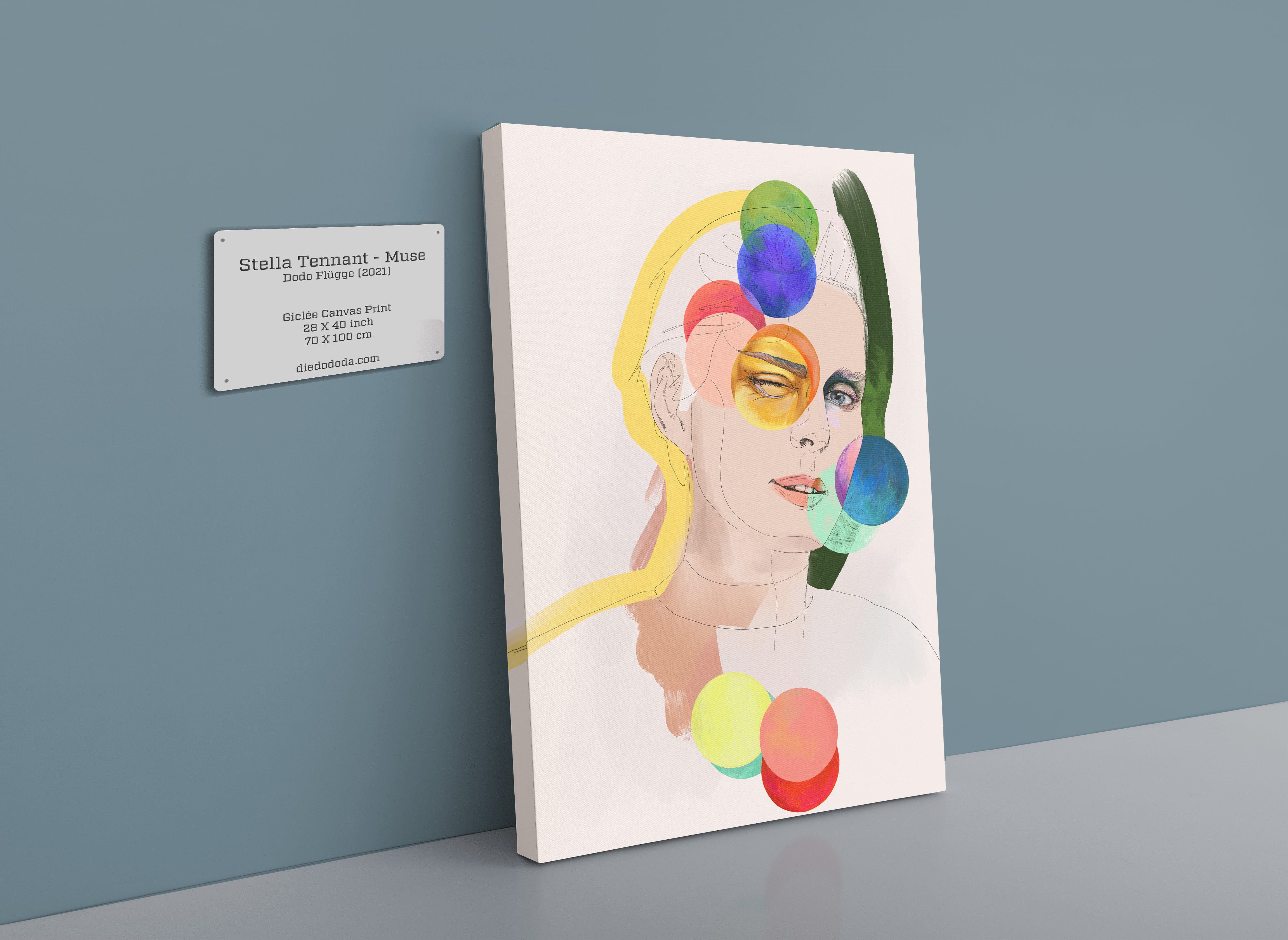 Stella Tennant - Muse Canvas Print Fashion Illustration 28"x40"(70x100 cm) Canvas Print