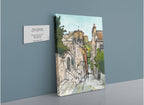The Castle Viewed From The Vennel Canvas Print Essential Edinburgh 28"x40"(70x100 cm) Canvas Print