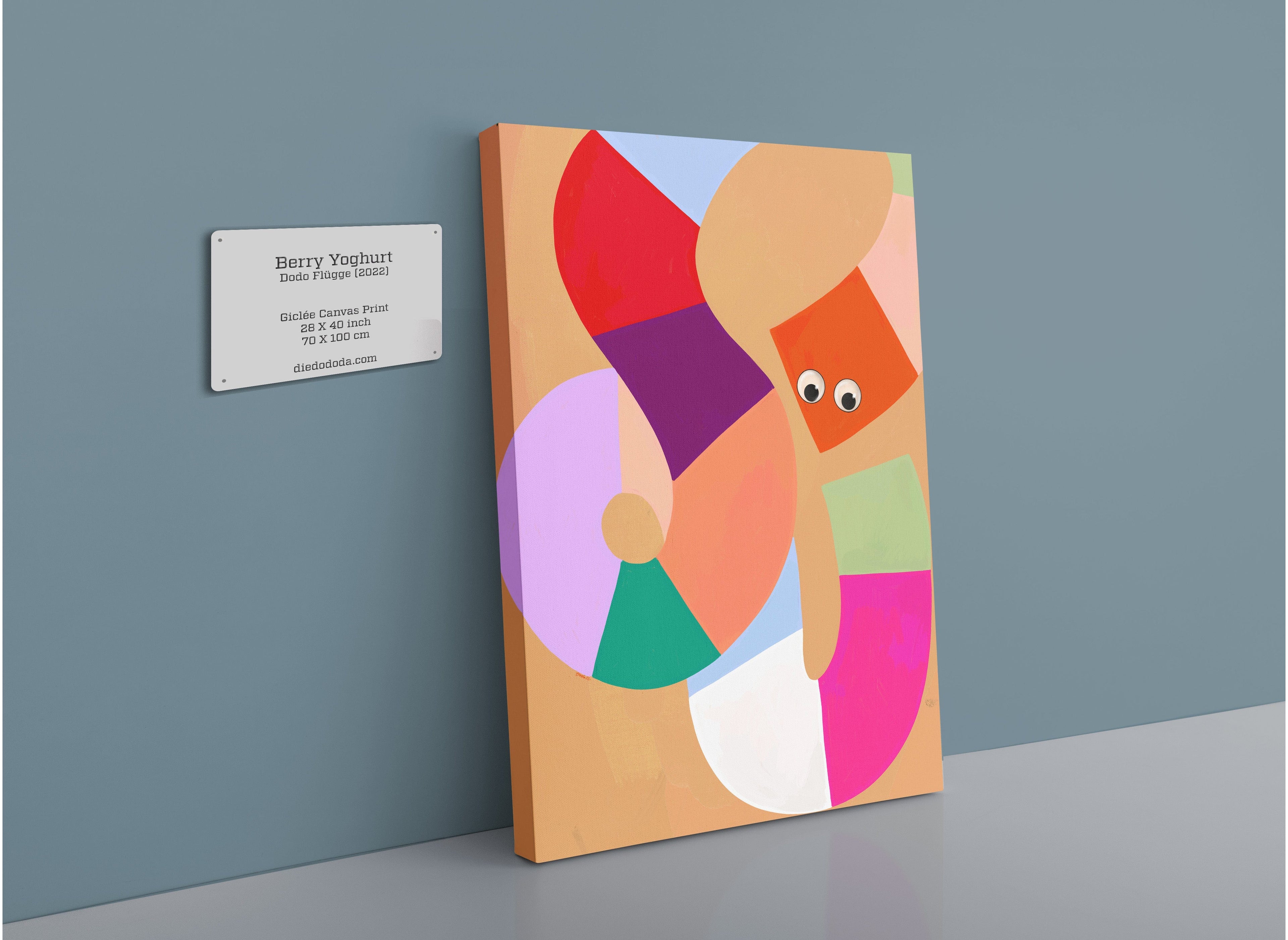 Jellysnakes Berry Yoghurt Giclée Canvas Print Jellysnakes 28"x40"(70x100 cm) Canvas Print