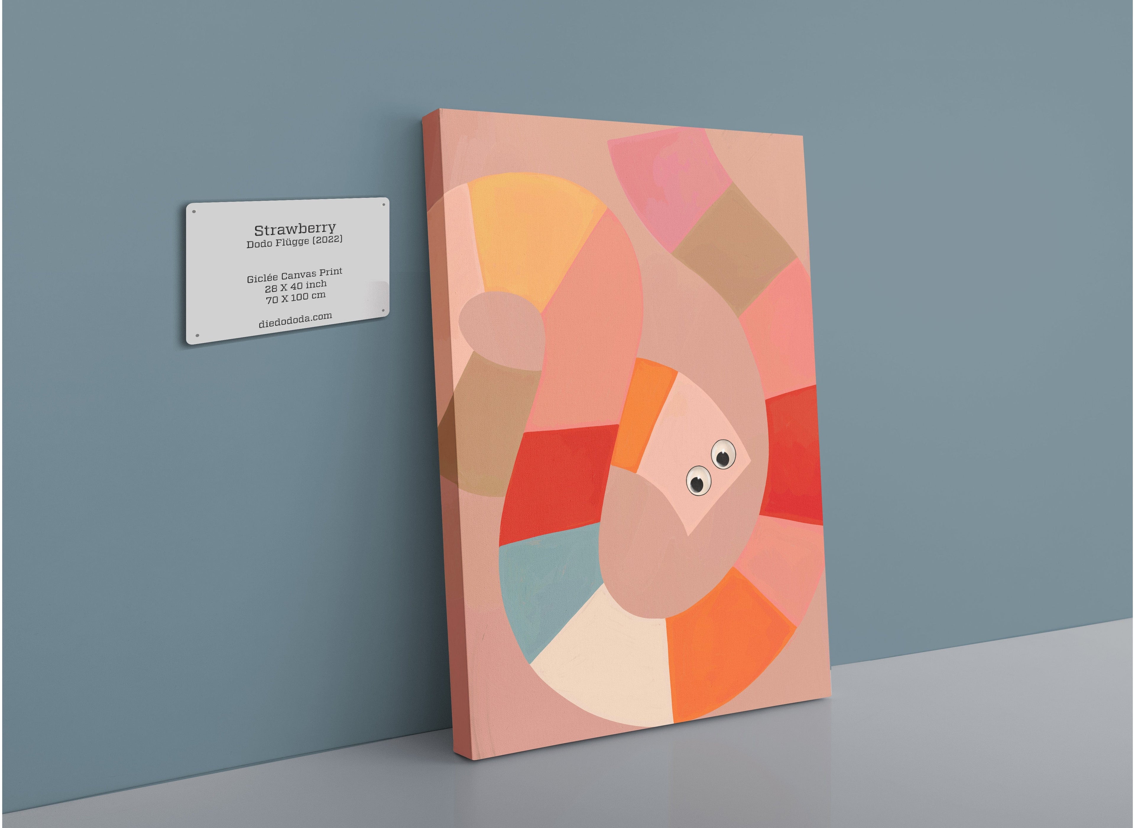 Jellysnakes Strawberry Giclée Canvas Print Jellysnakes 28"x40"(70x100 cm) Canvas Print