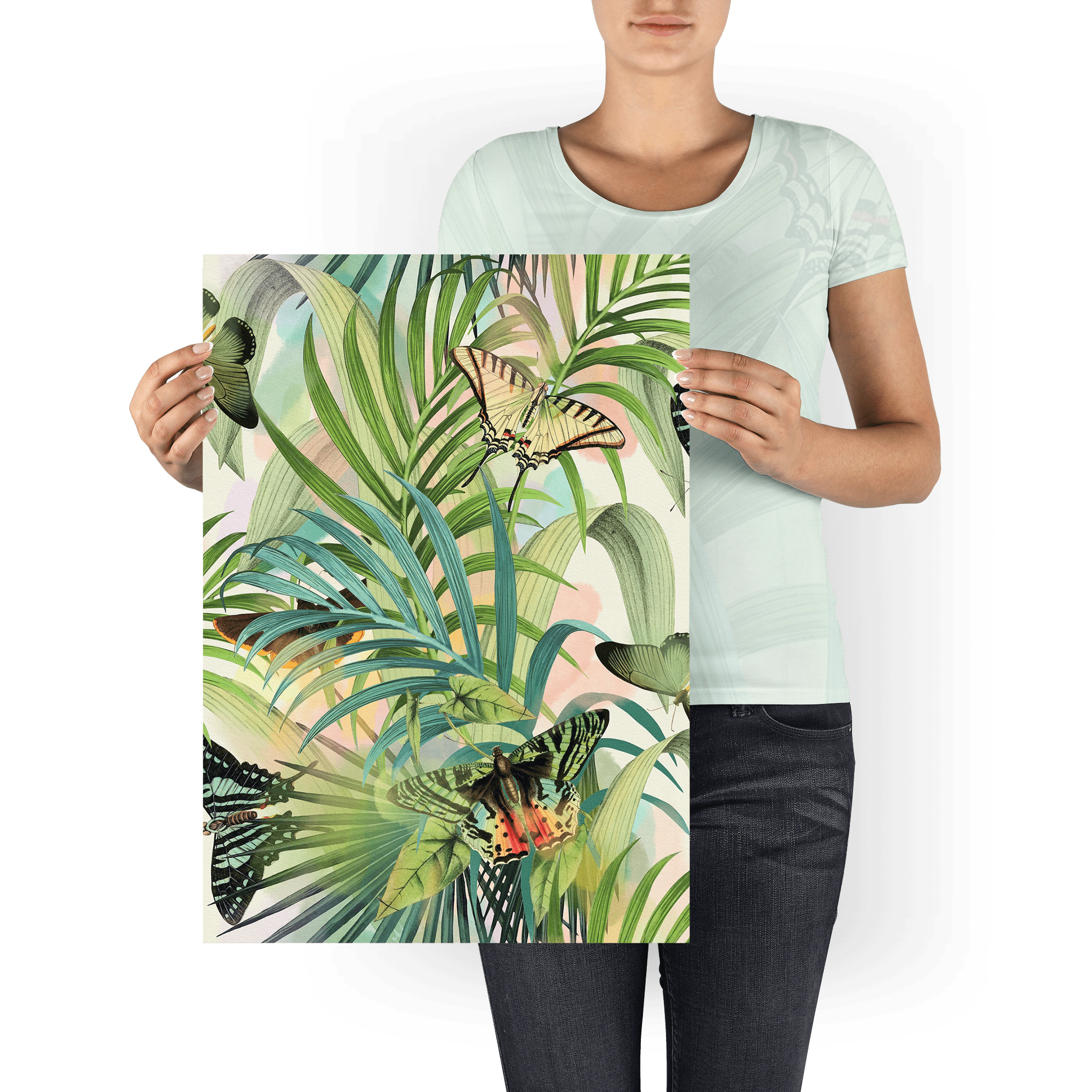 Fluttering Flora Giclée Art Print The Flutterby Effect A2 (42 X 59.4 cm) Art Print