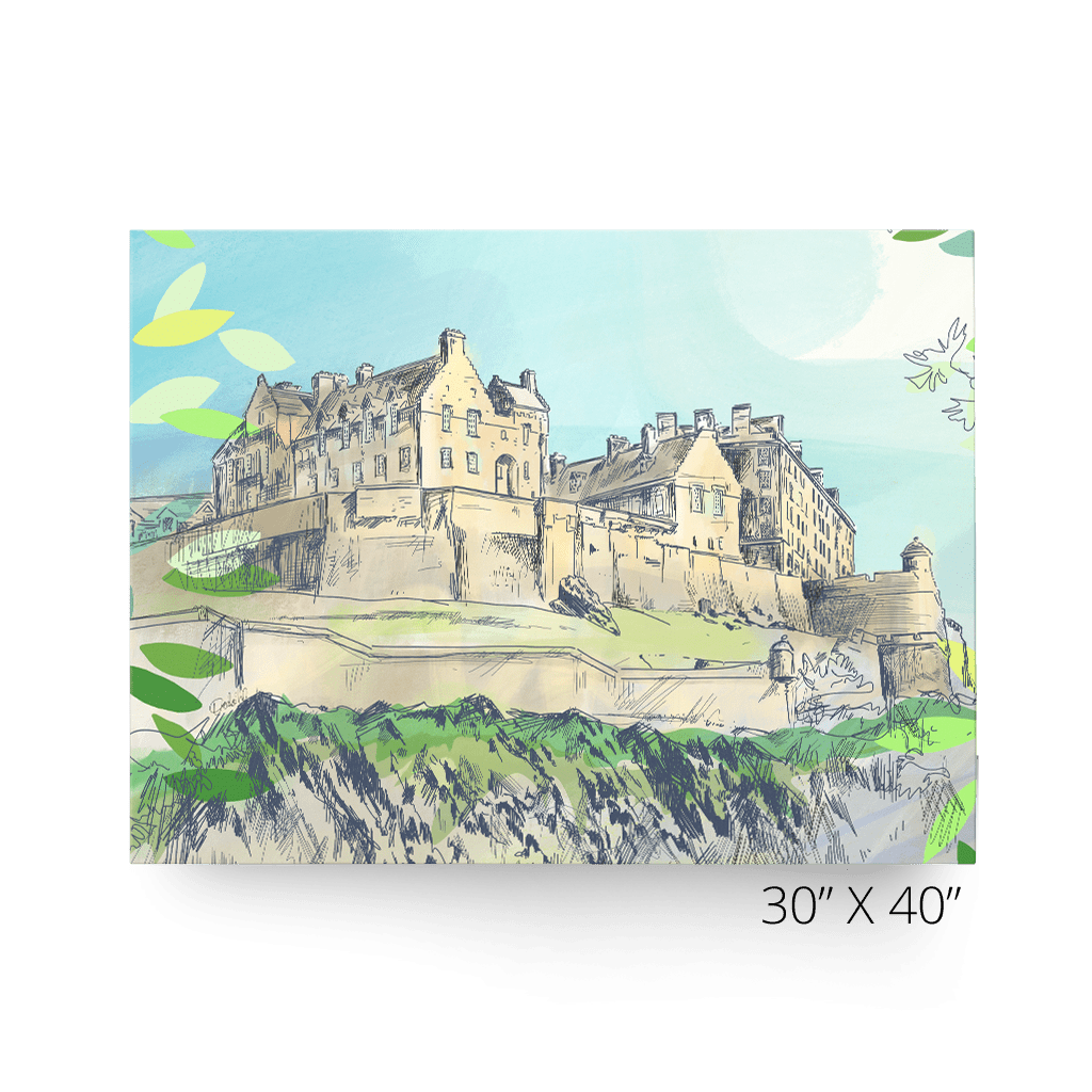 Edinburgh Castle Matte Canvas Print Essential Edinburgh 30" X 40" Canvas Print
