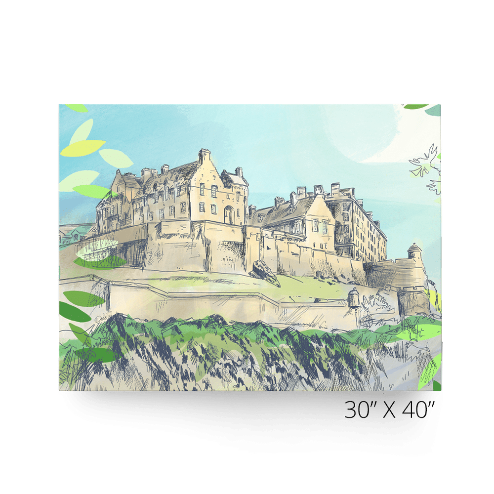 Edinburgh Castle Matte Canvas Print Essential Edinburgh 30" X 40" Canvas Print