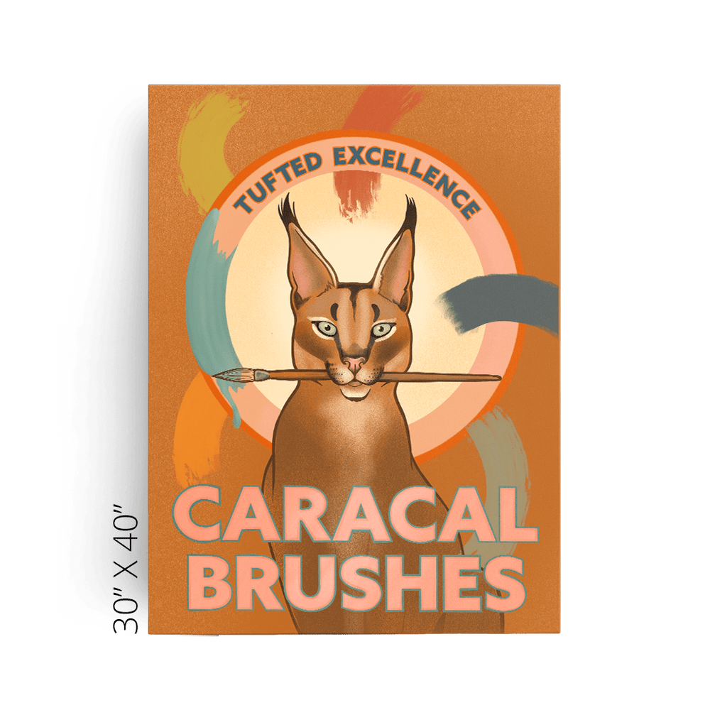 Caracal Brushes Canvas Print ADimals 30" X 40" Canvas Print