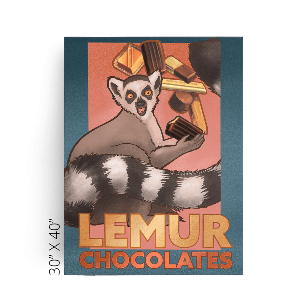 Lemur Chocolate Canvas Print ADimals 30" X 40" Canvas Print