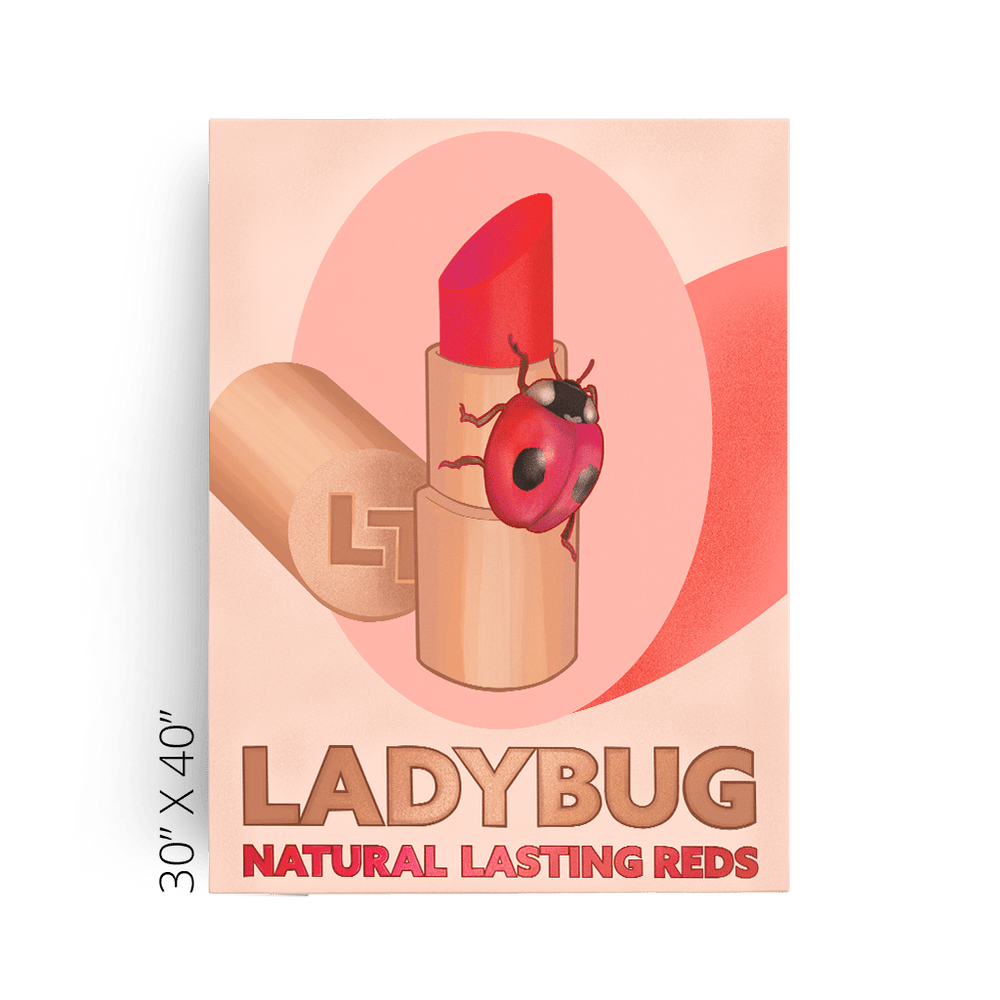 Ladybug Lipstick Canvas Print ADimals 30" X 40" Canvas Print