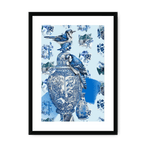 Delft Daft - Jays On A Jar Framed Print The Gathering A3 (297 X 420 mm) / Black / White Mount Framed Print
