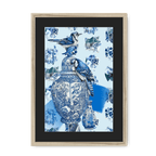 Delft Daft - Jays On A Jar Framed Print The Gathering A3 (297 X 420 mm) / Natural / Black Mount Framed Print