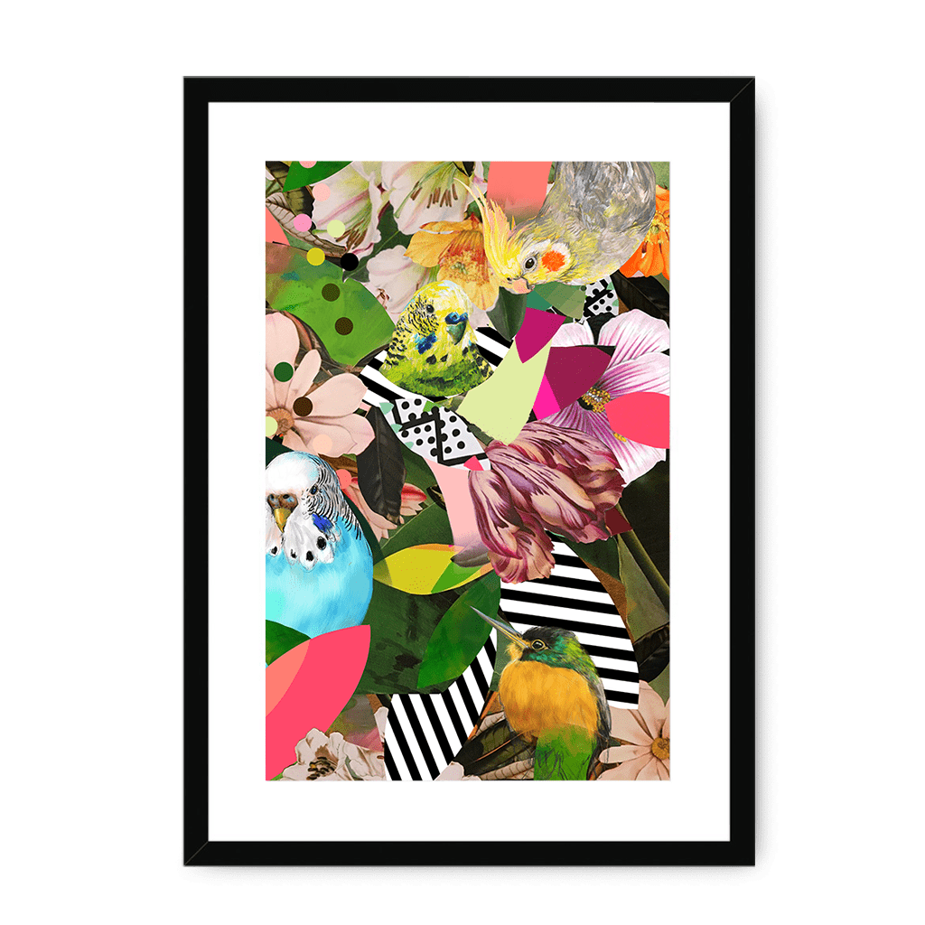 Beaky Botanicals Framed Print The Gathering A3 (297 X 420 mm) / Black / White Mount Framed Print