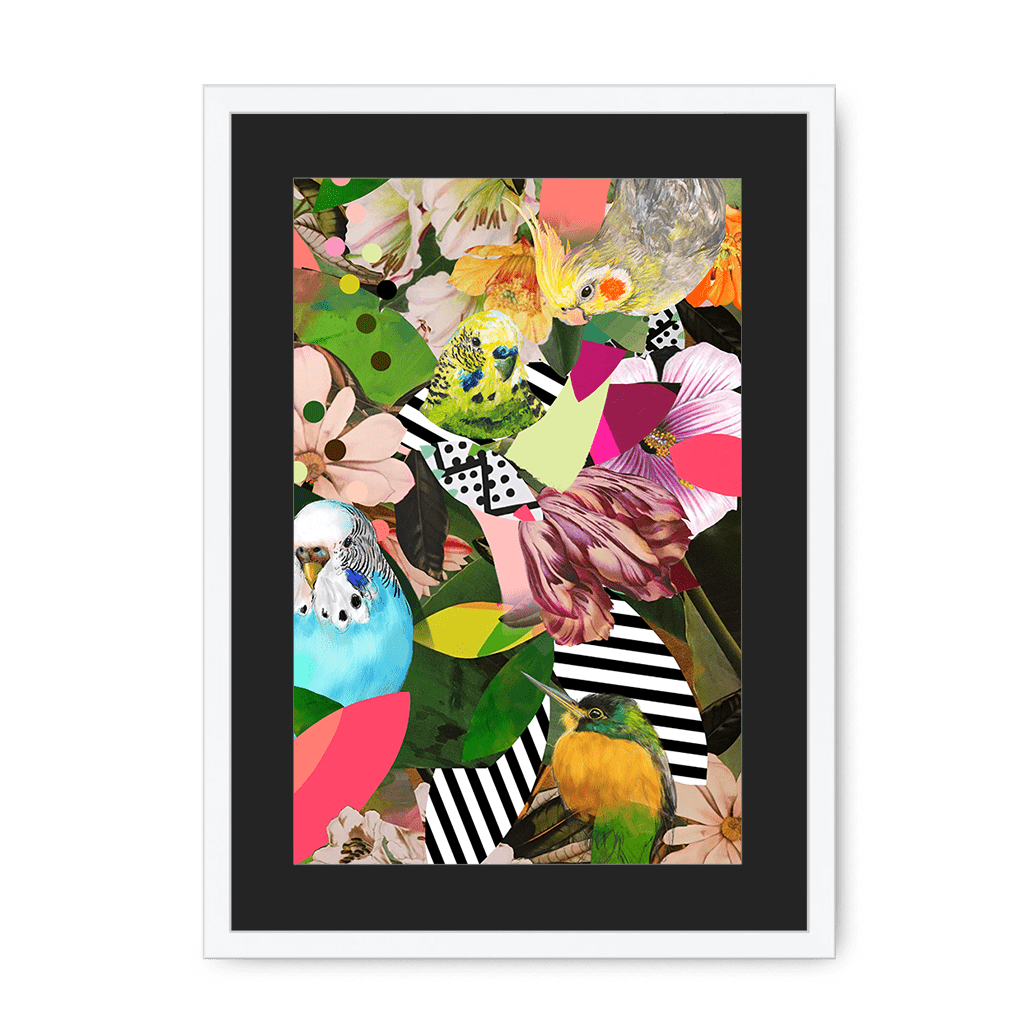 Beaky Botanicals Framed Print The Gathering A3 (297 X 420 mm) / White / Black Mount Framed Print
