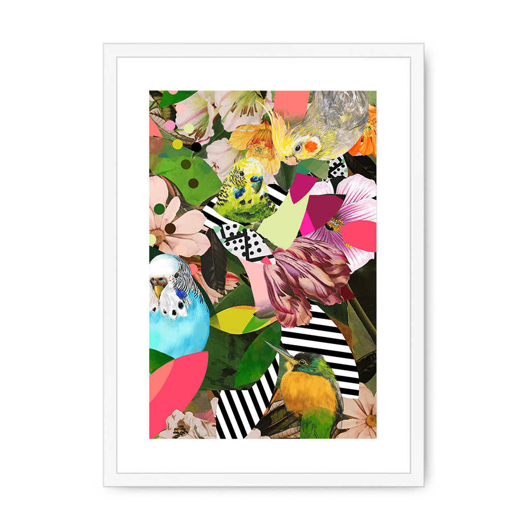 Beaky Botanicals Framed Print The Gathering A3 (297 X 420 mm) / White / White Mount Framed Print