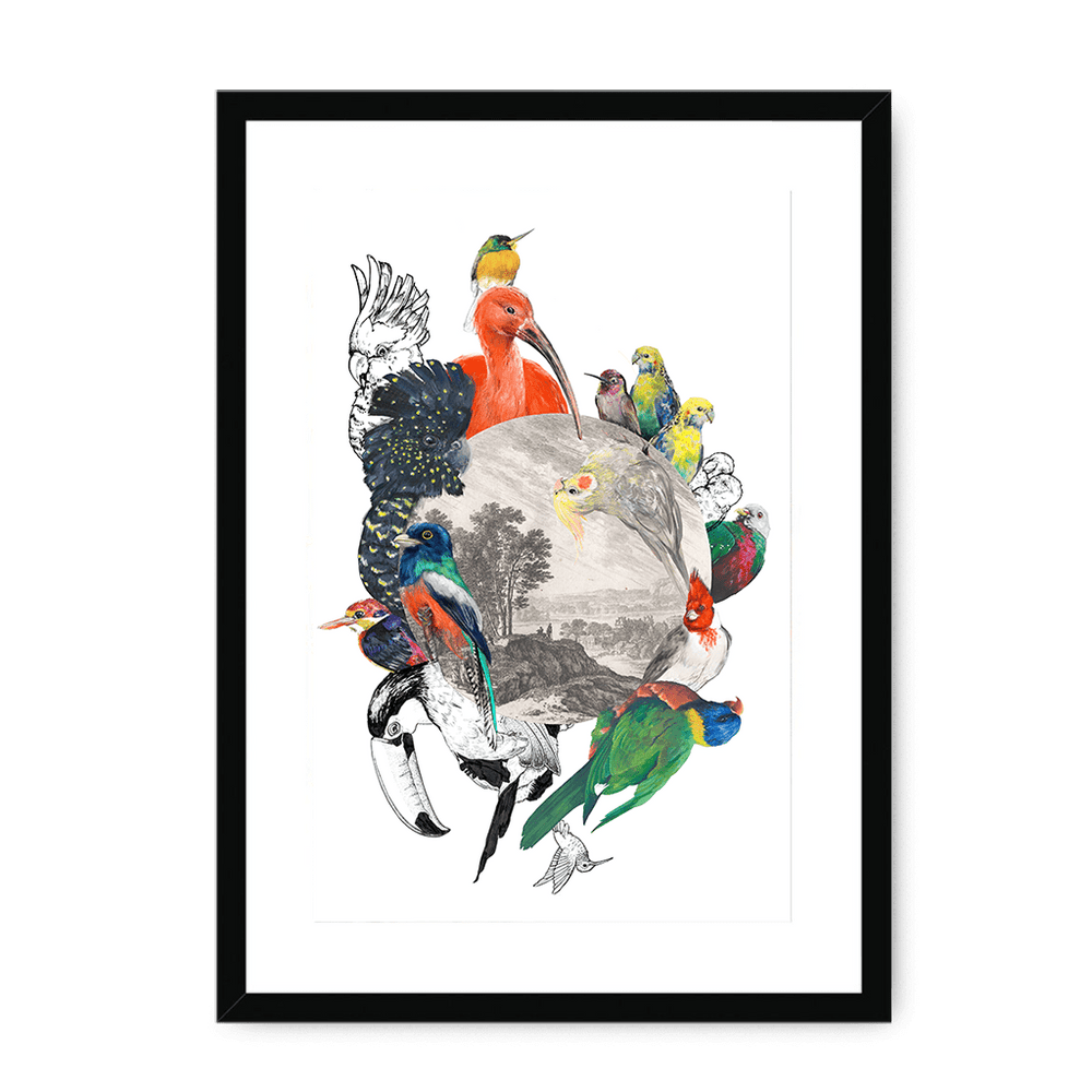 Le Beak C'est Chic Framed Print The Gathering A3 (297 X 420 mm) / Black / White Mount Framed Print