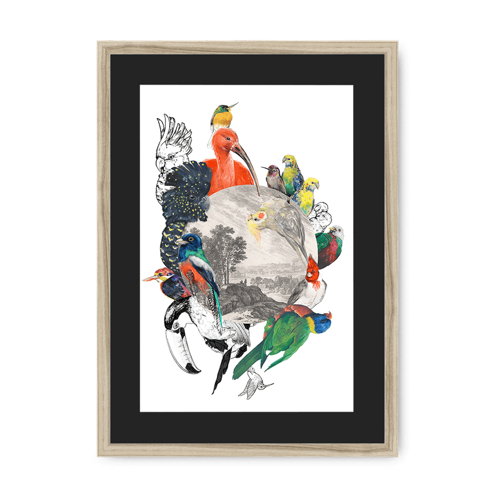 Le Beak C'est Chic Framed Print The Gathering A3 (297 X 420 mm) / Natural / Black Mount Framed Print