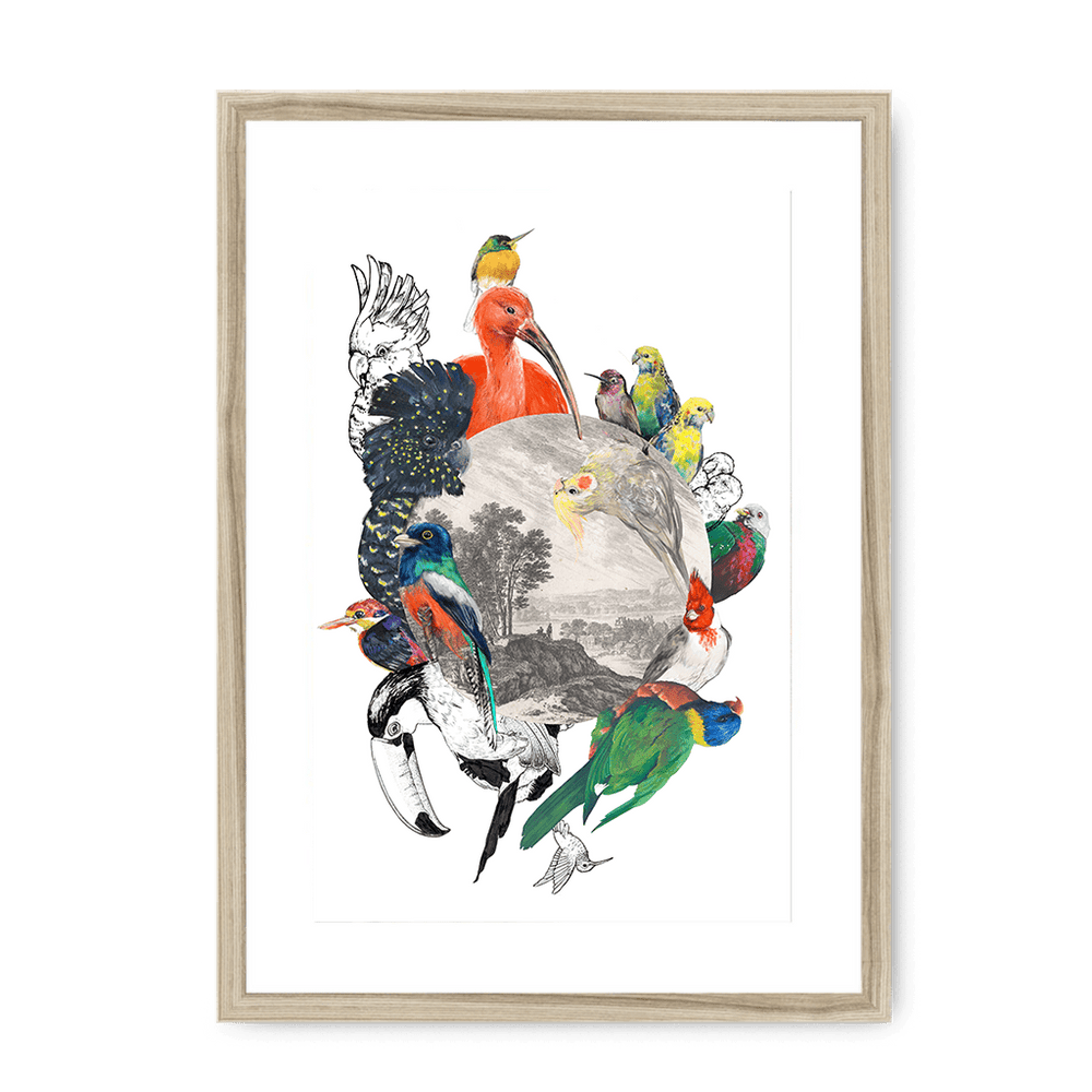 Le Beak C'est Chic Framed Print The Gathering A3 (297 X 420 mm) / Natural / White Mount Framed Print