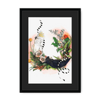Party Of Parrots Framed Print The Gathering A3 (297 X 420 mm) / Black / Black Mount Framed Print