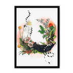 Party Of Parrots Framed Print The Gathering A3 (297 X 420 mm) / Black / No Mount (All Art) Framed Print