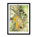 Big Cat Tropicana Framed Print The Gathering A3 (297 X 420 mm) / Black Framed Print
