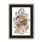 Cataloupe Framed Print The Gathering A3 (297 X 420 mm) / Natural / Black Mount Framed Print