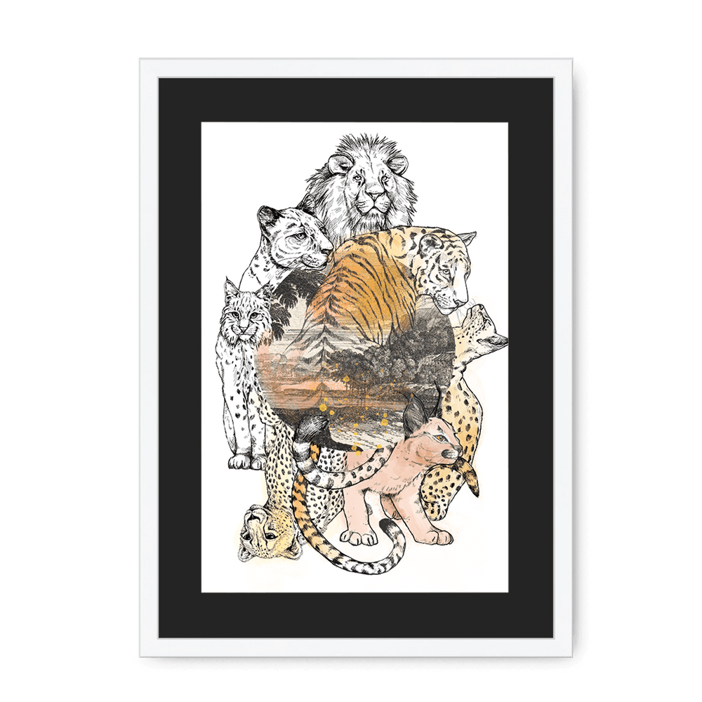 Cataloupe Framed Print The Gathering A3 (297 X 420 mm) / White / Black Mount Framed Print