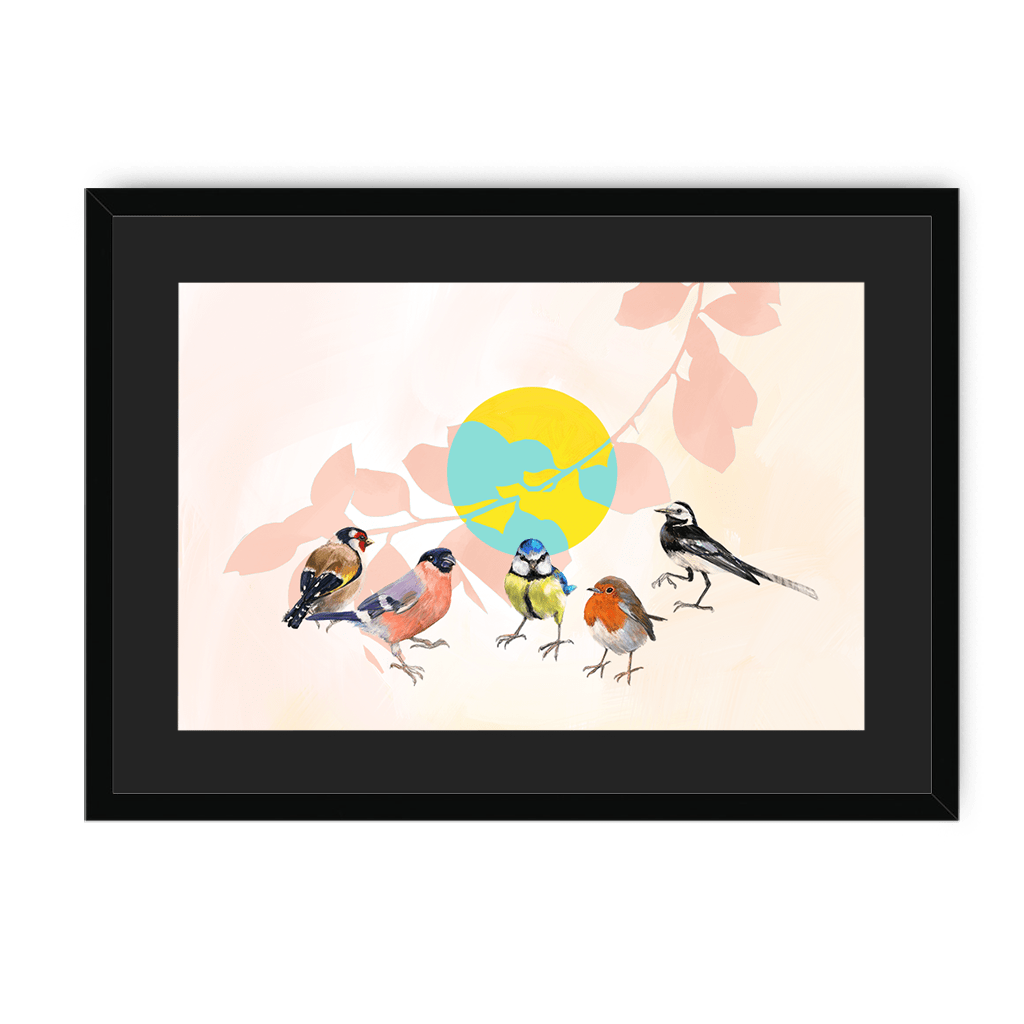 Garden Gang Framed Print The Gathering A3 (297 X 420 mm) / Black / Black Mount Framed Print